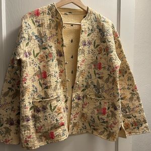 Sam Hilu Inspired Reversible Floral Quilted Jacket